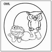 coloriage 1 rue sesame alphabet o